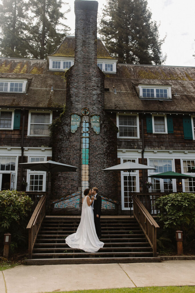 stunning couple at their wedding venue