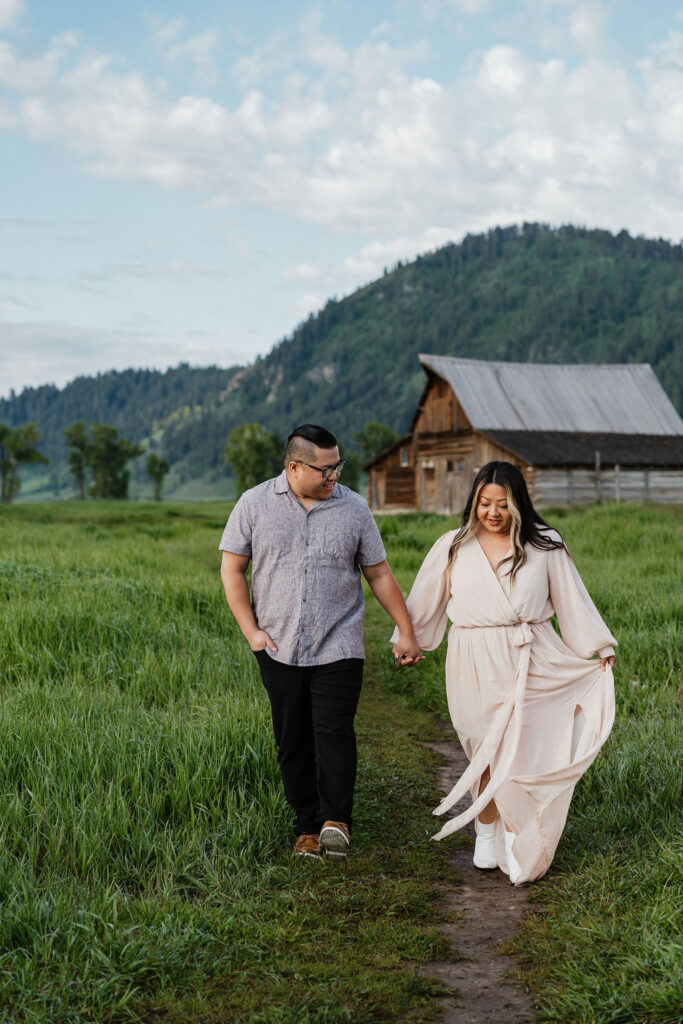 couple walking at GTNP