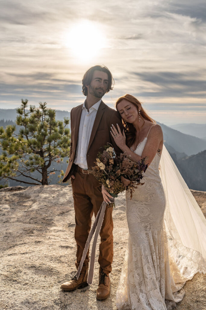 stunning couple at their elopement 