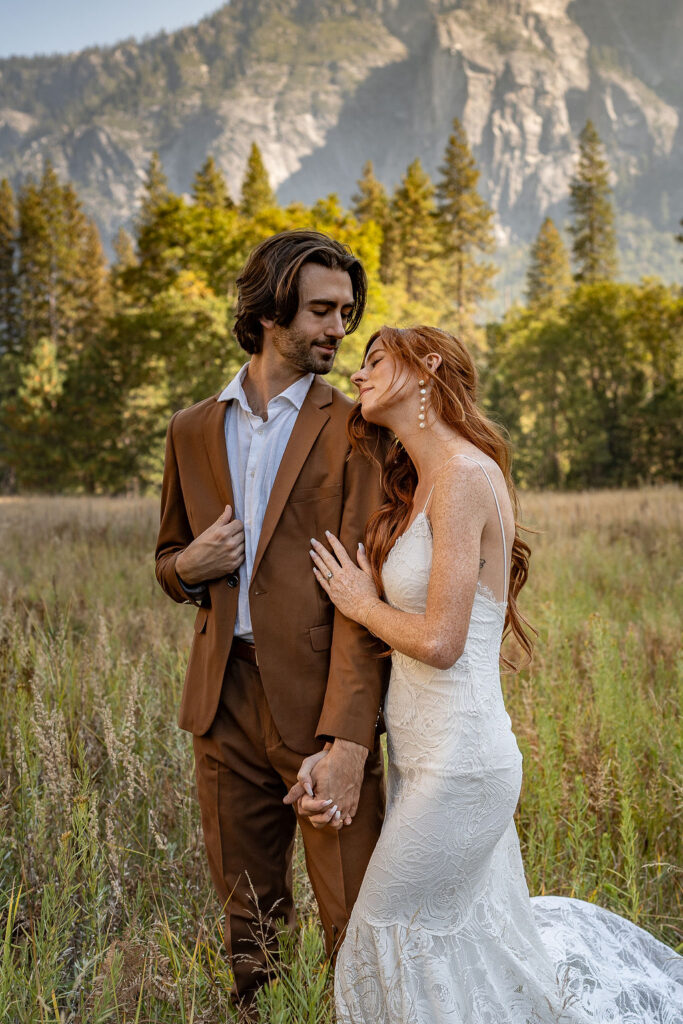 cute couple during their elopement 