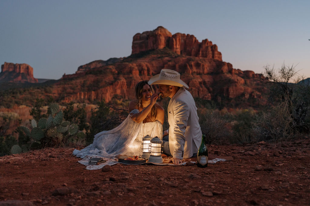 couple at their elopement location