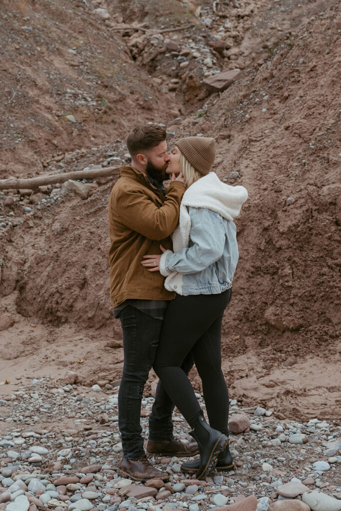 newly engaged couple during their engagement photoshoot 