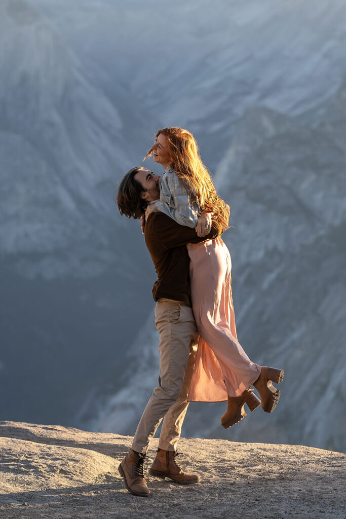 happy couple after their engagement session