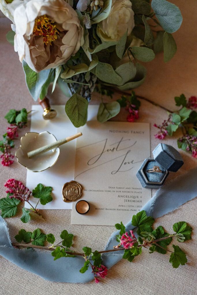 cozy cabin elopement details 