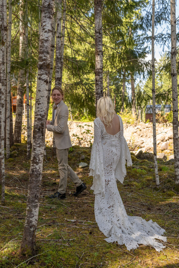 intimate cozy cabin elopement 