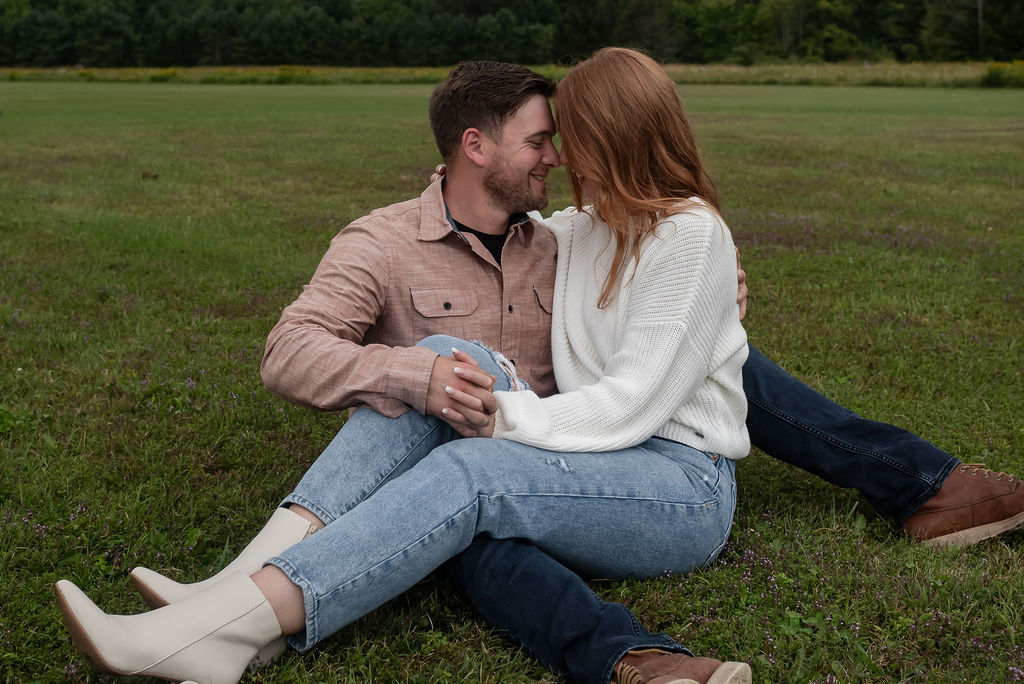 newly engaged couple during their engagement photos