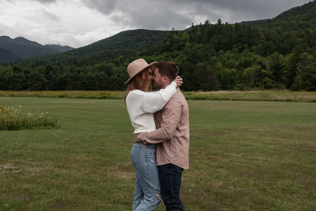 happy couple during their engagement photos