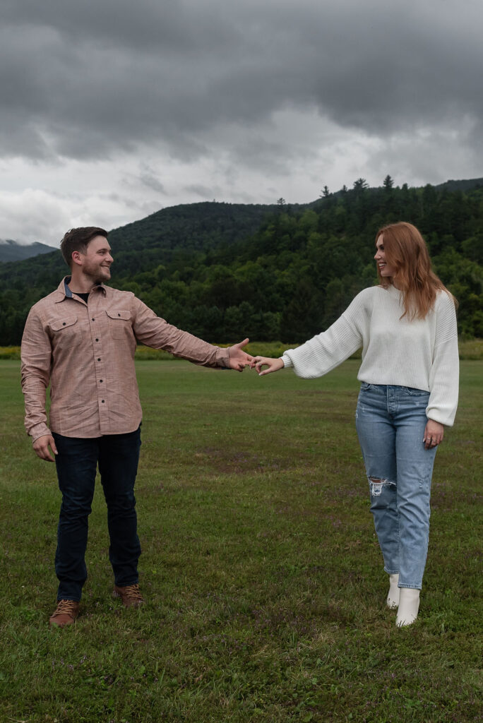 couple smiling and looking at each other