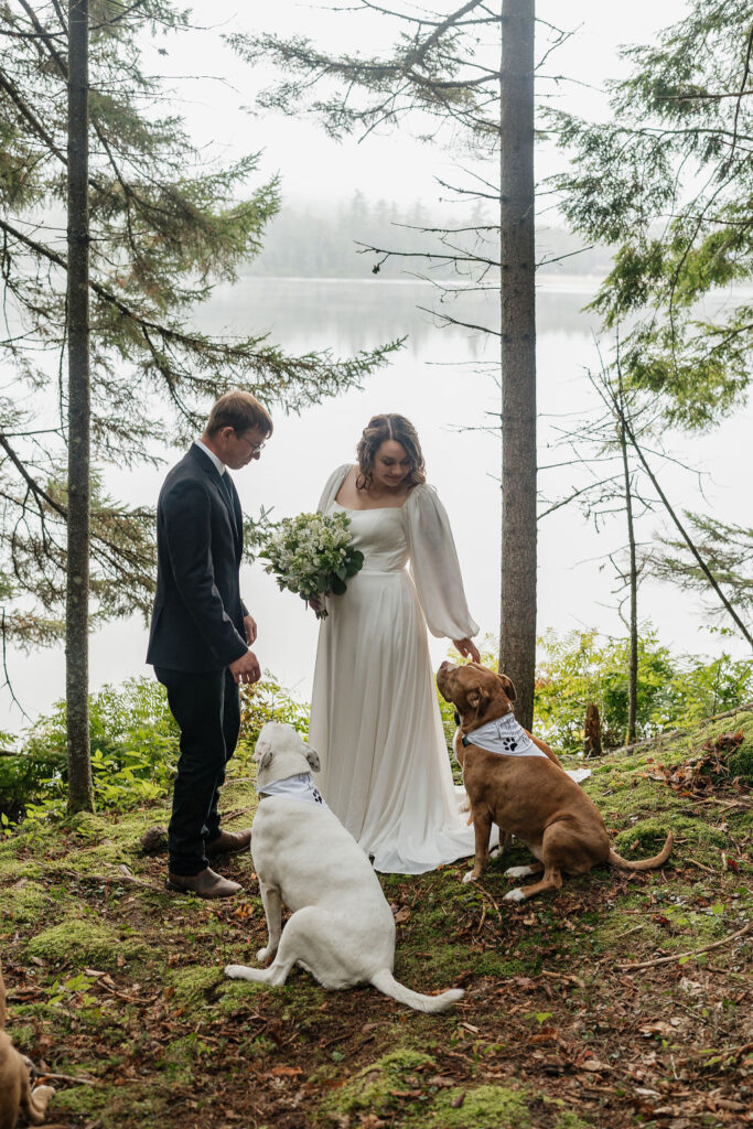 bride and groom at their intimate and intentional elopement ceremony