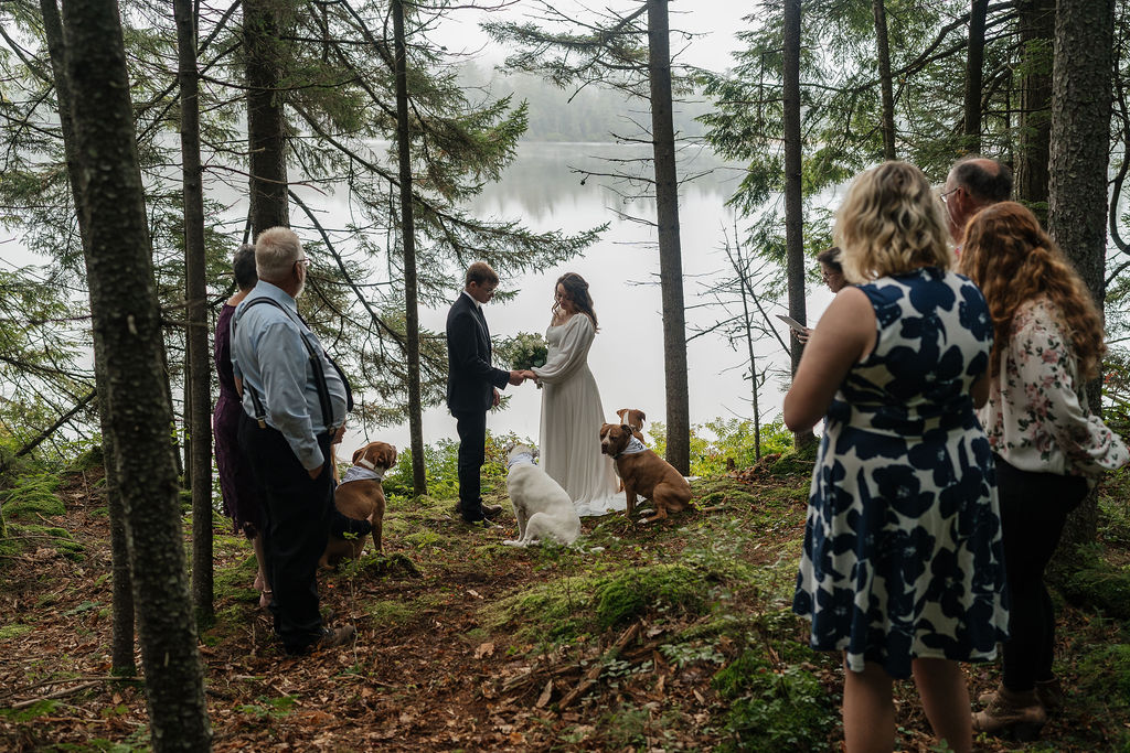 bride and groom at their wedding ceremony