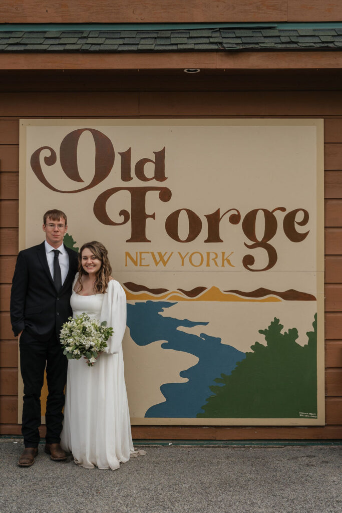 portrait of the bride and groom