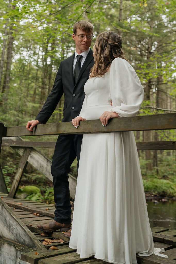 bride and groom at their beautiful elopement 