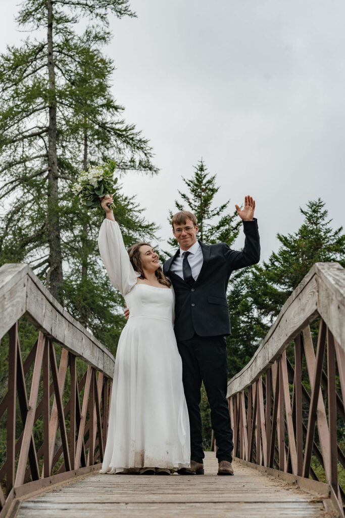 bride and groom after their intimate and intentional elopement ceremony