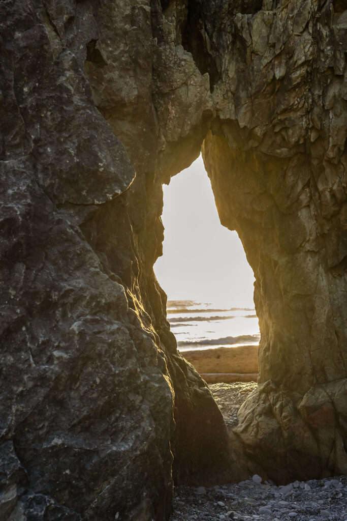 golden hour at ruby beach