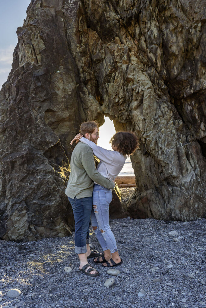 beautiful couple at their engagement session