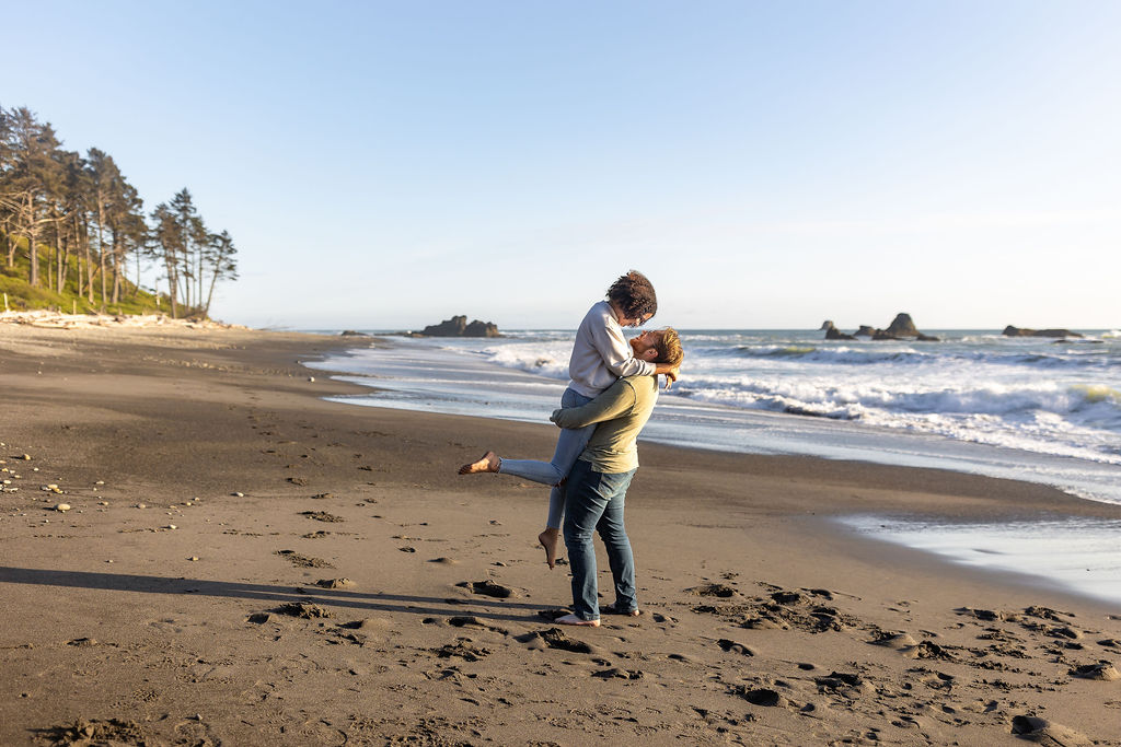 couple having the best time during their photoshoot