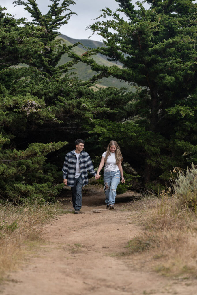 couple walking around hwy 1