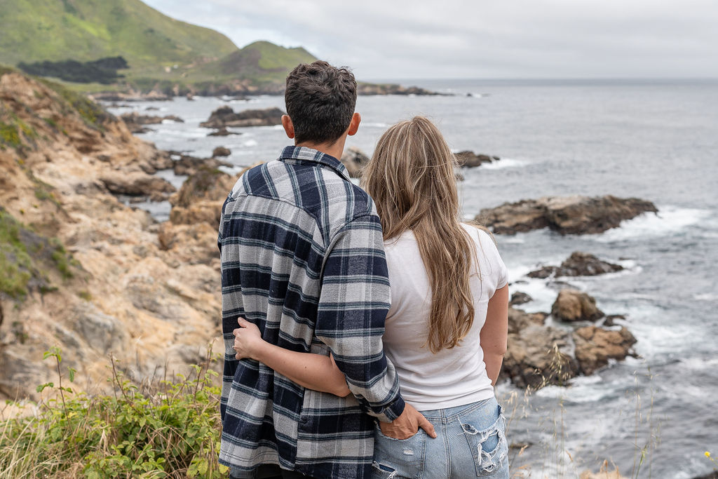 in love couple at their Fun and Adventurous Engagement Session