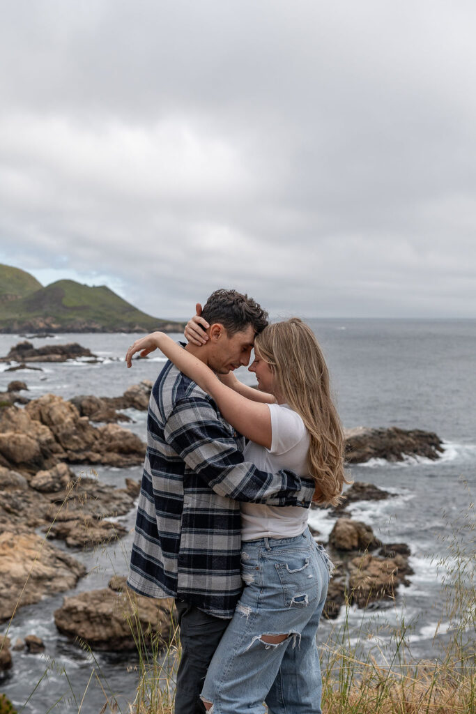 couple at their fun and adventurous engagement session