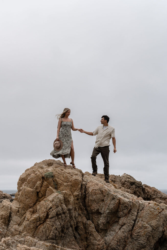 happy couple at their Fun and Adventurous Engagement Session