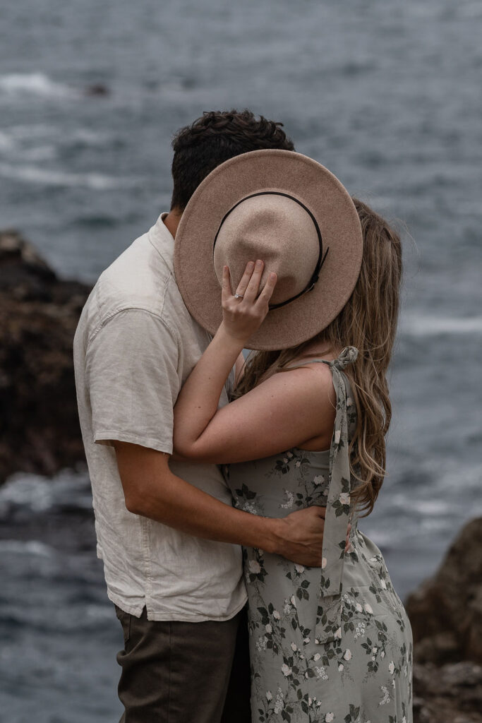 newly engaged couple at their Fun and Adventurous Engagement Session 