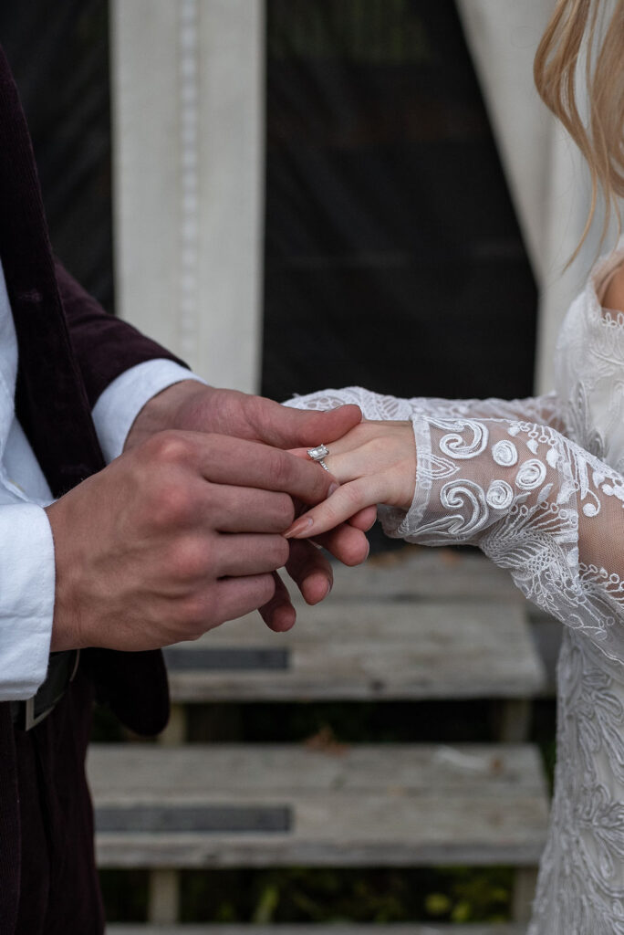 bride and groom at their beautiful wedding ceremony