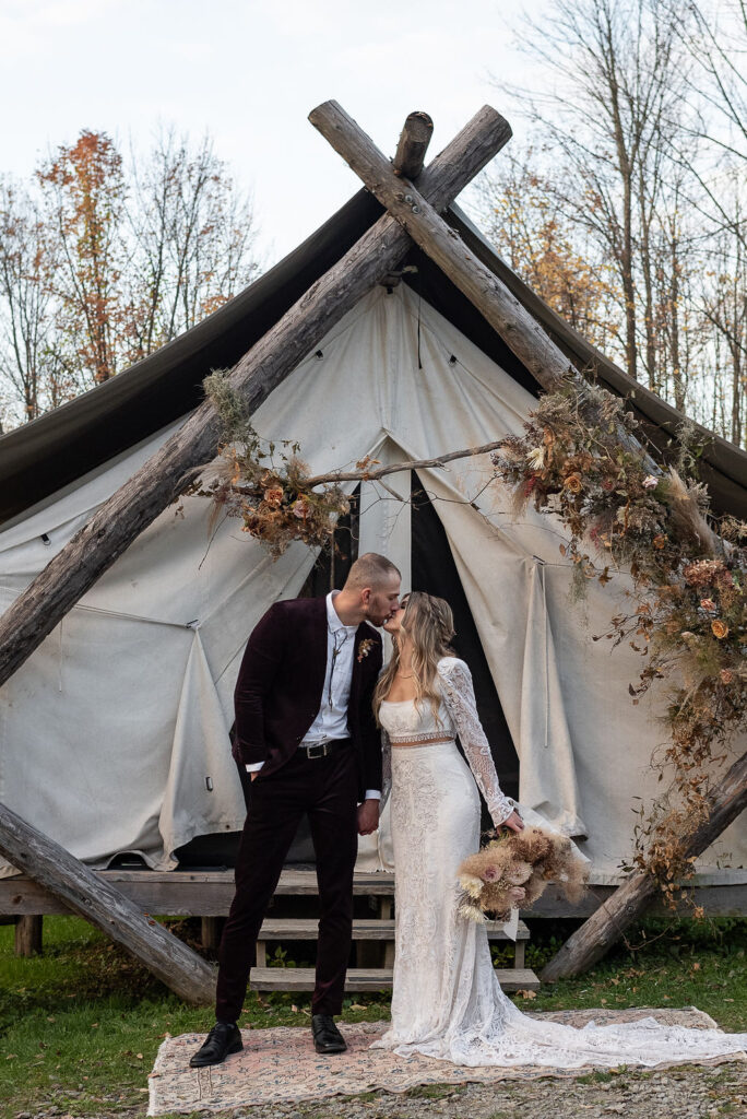 Elope at Firelight Camps in Ithaca, NY