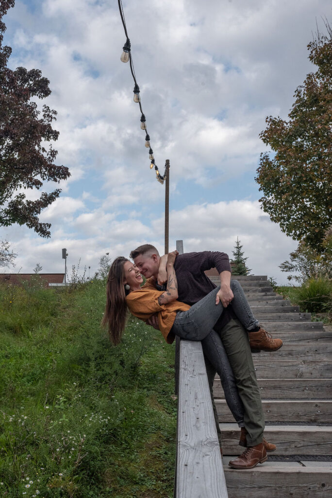 boyfriend kissing his girlfriend on the cheek