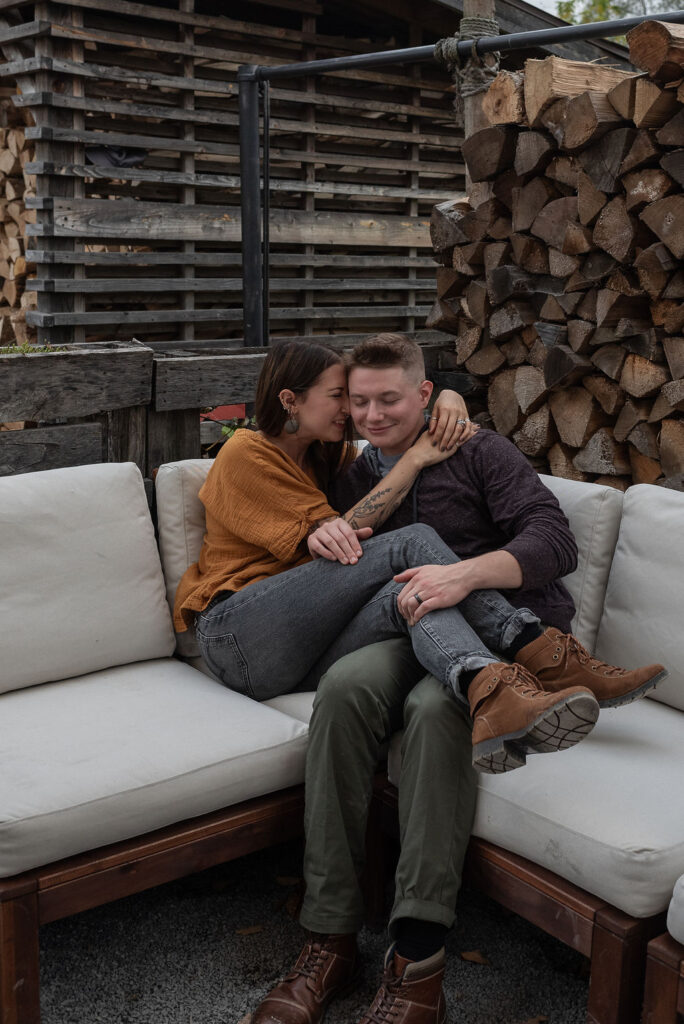 girlfriend kissing her boyfriend on the cheek