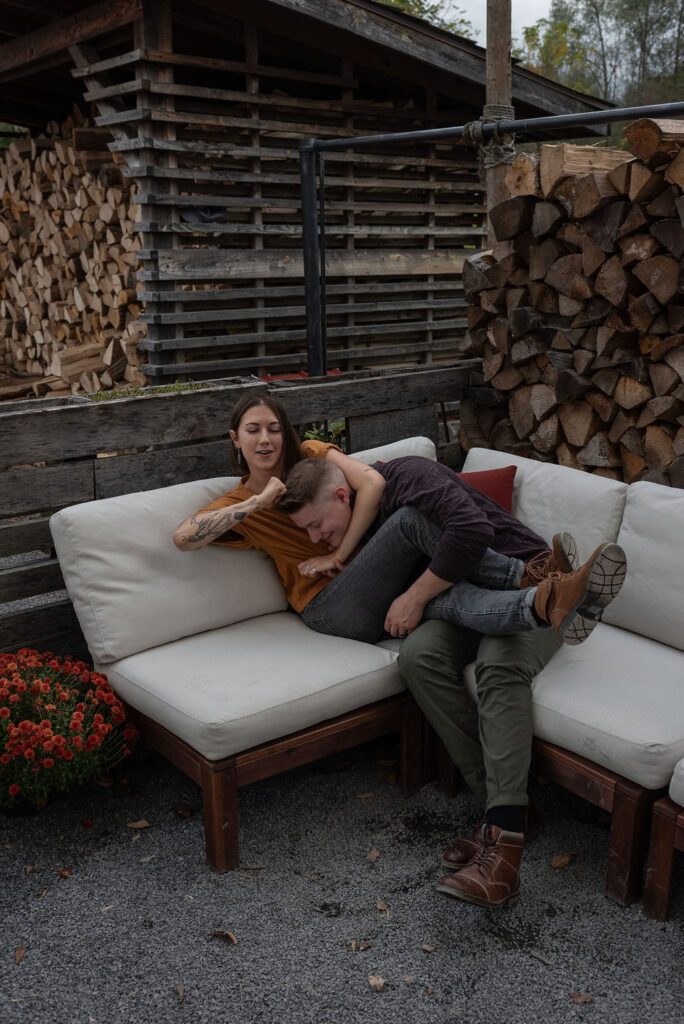 couple playing during their couples session