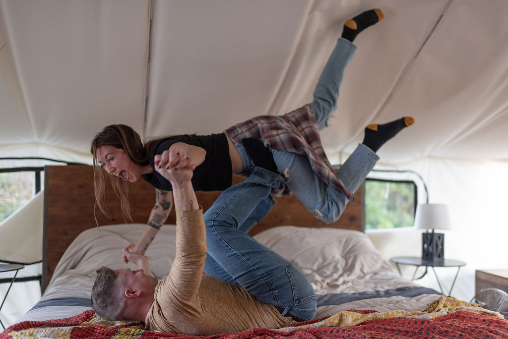 couple having fun during their session