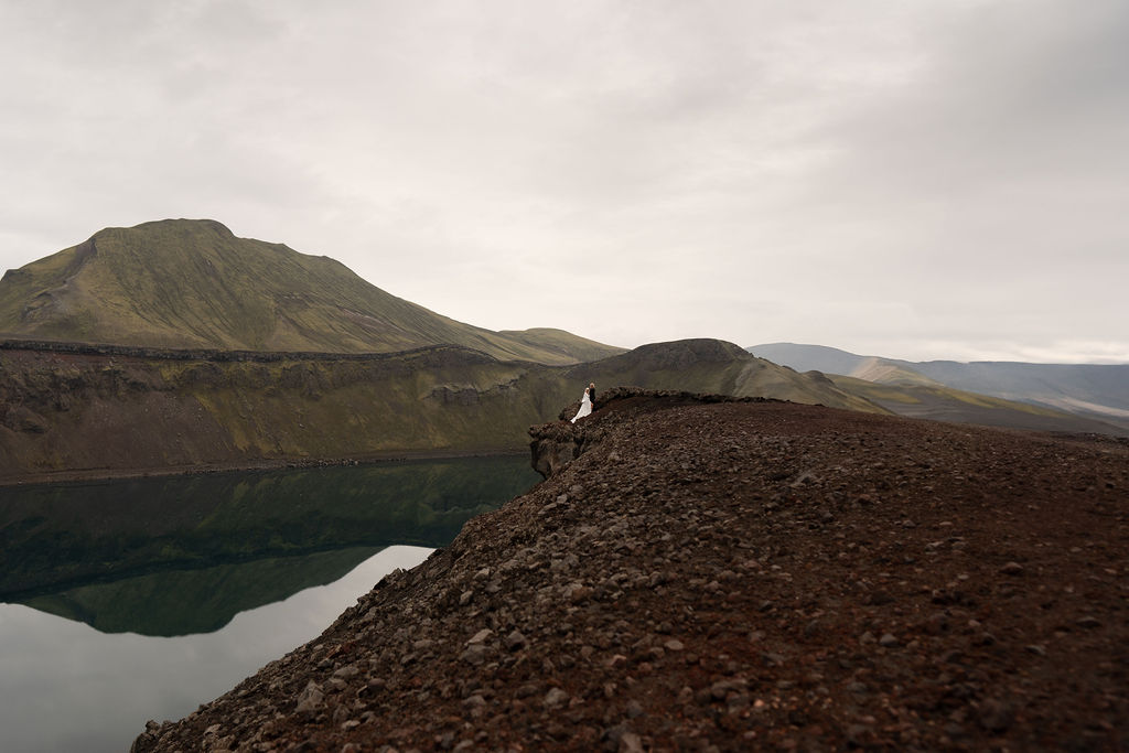 couple at their dream iceland elopement