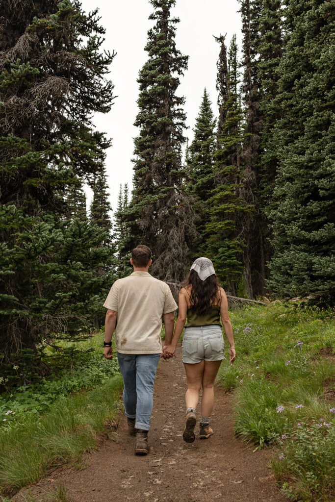 couple before their adventure elopement 