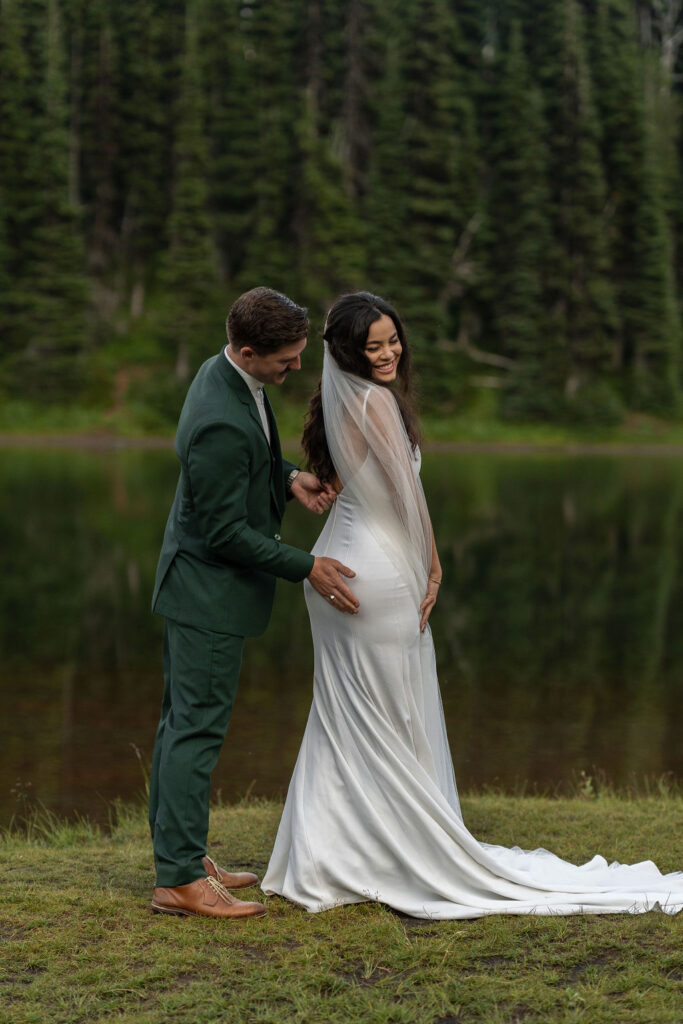 cute couple at their elopement 