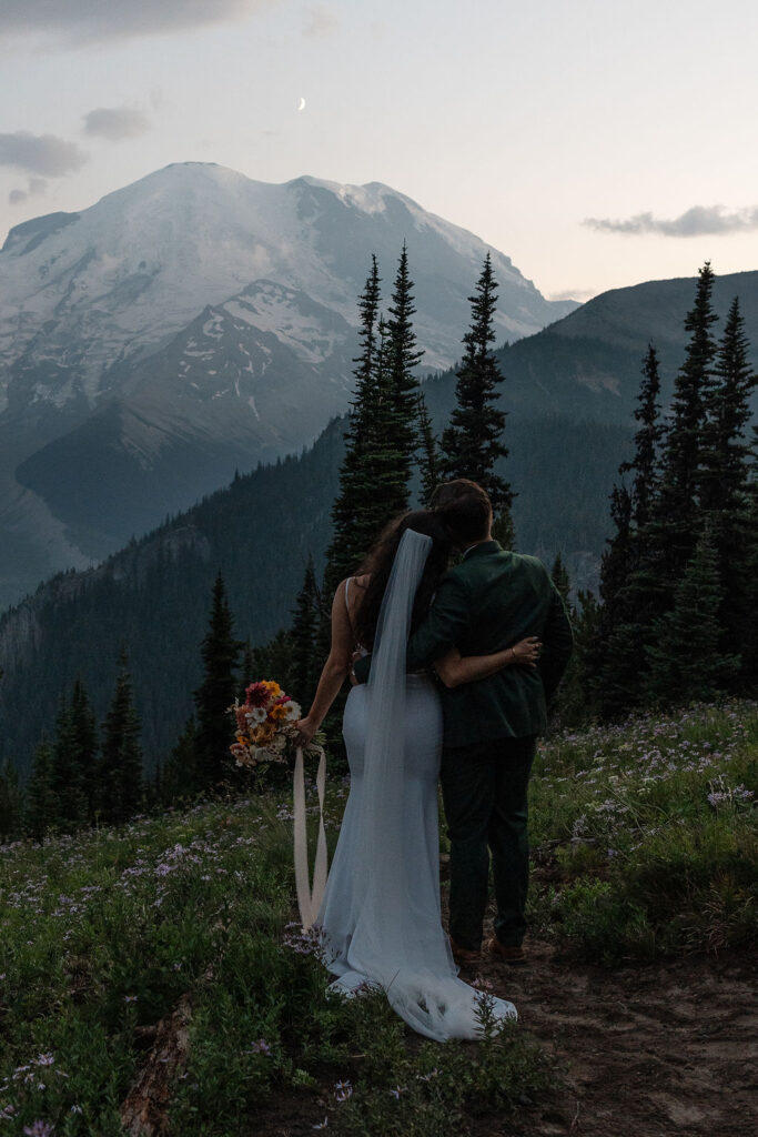 couple at their intimate adventure elopement 