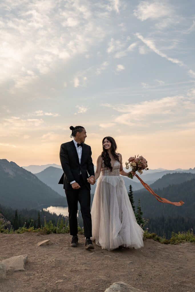 couple holding hands during their photoshoot