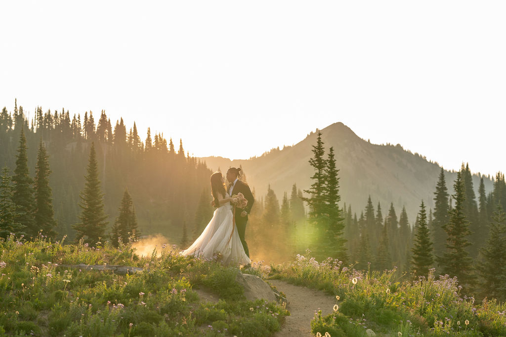 newly married couple dancing during their photoshoot