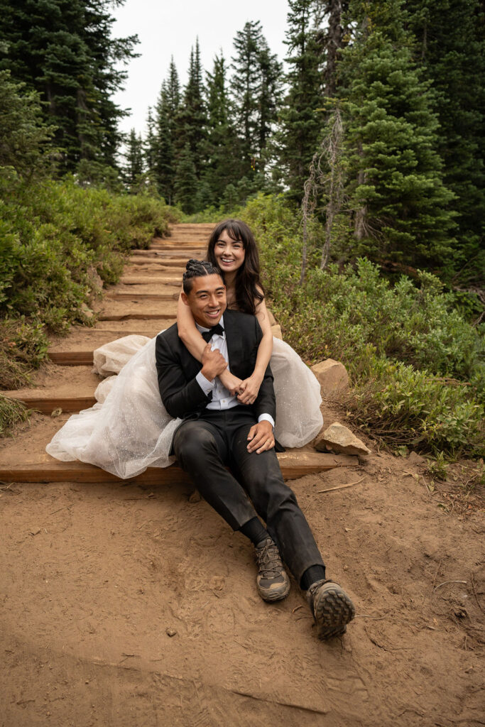 couple looking at the camera during their photoshoot