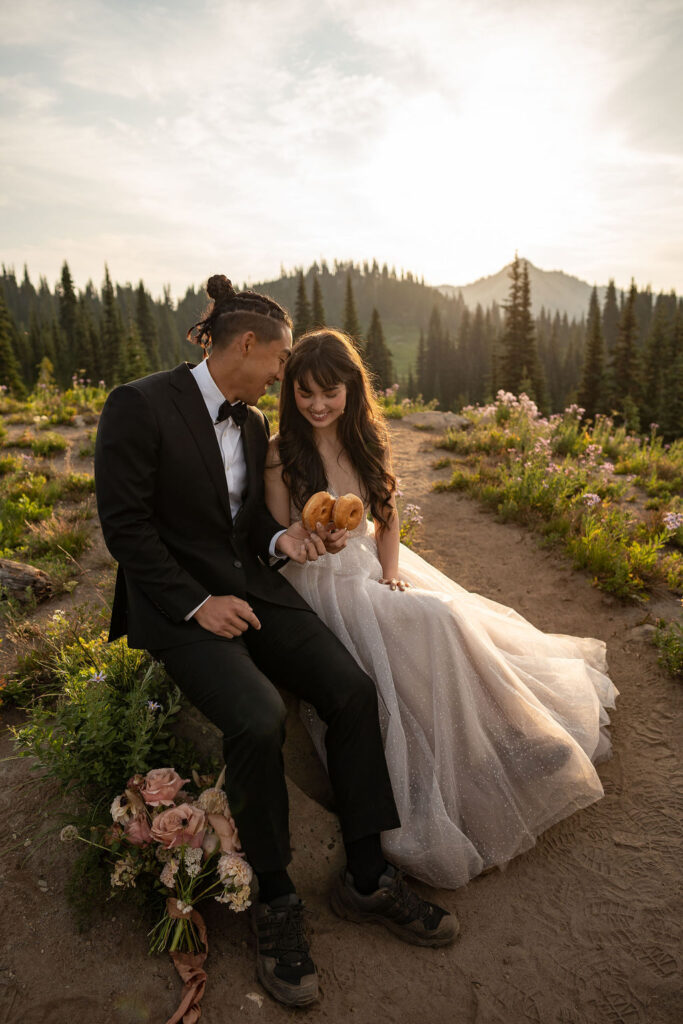 fun adventurous elopement in washington