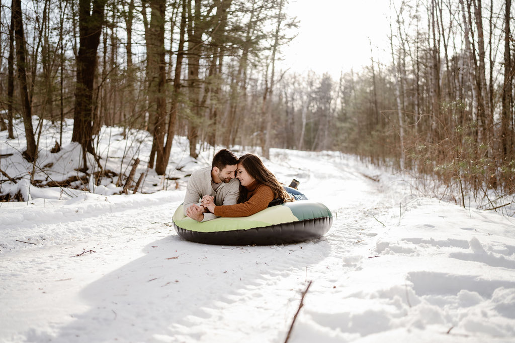 couple playing during their winter session