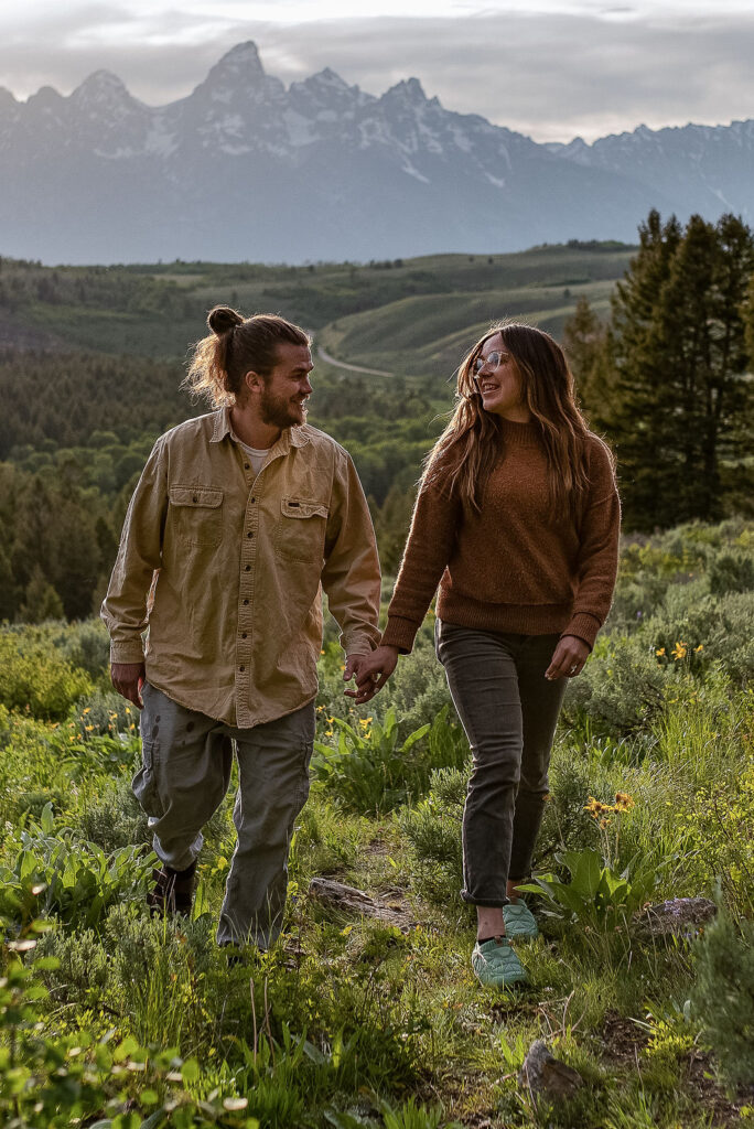 cute couple at their elopement 