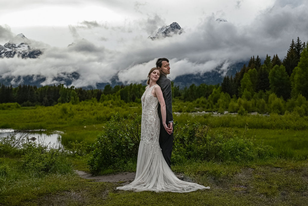 couple holding hands during their photoshoot - elopement permit process