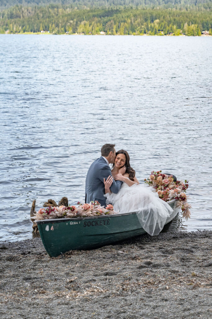 happy couple at their dream vacation at lake quinault 