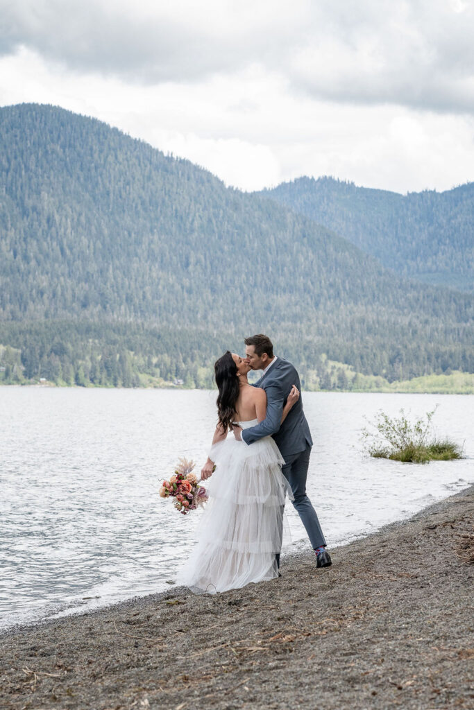 cute couple at lake quinault