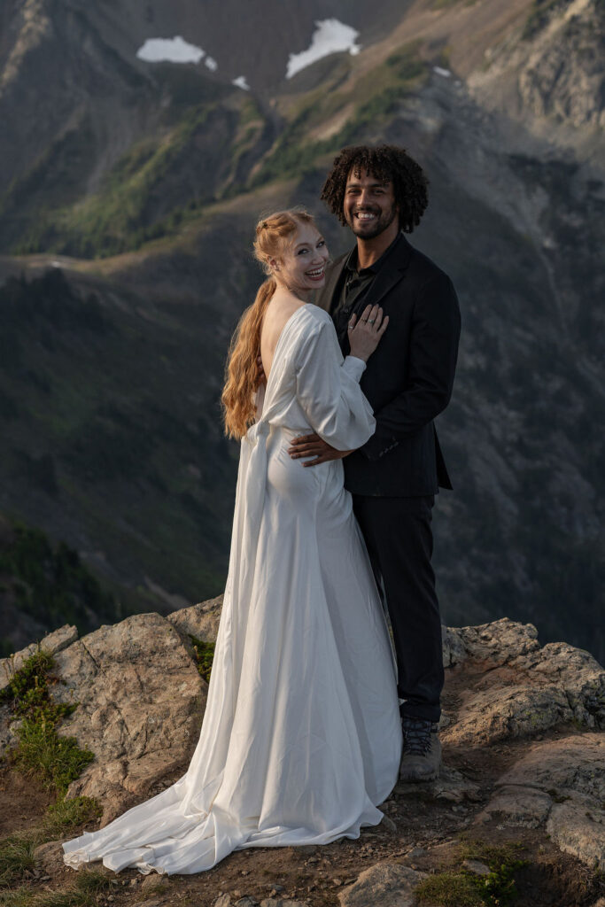 bride and groom at their adventurous elopement 