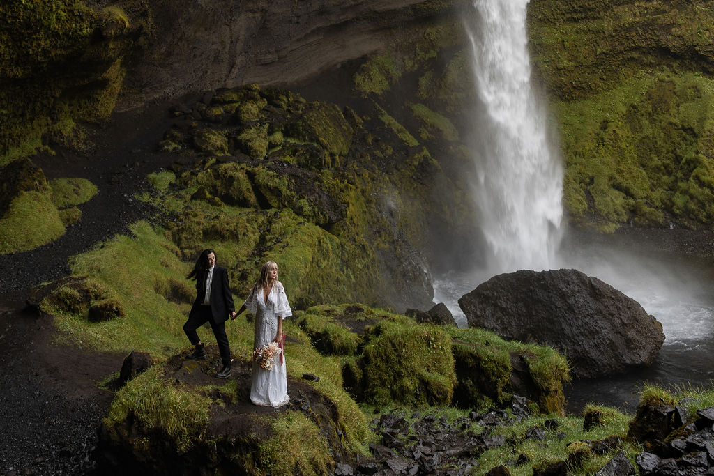 couple having the best time at their destination elopement