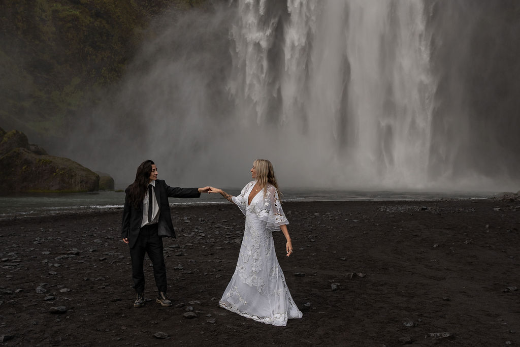 cute couple dancing during their session