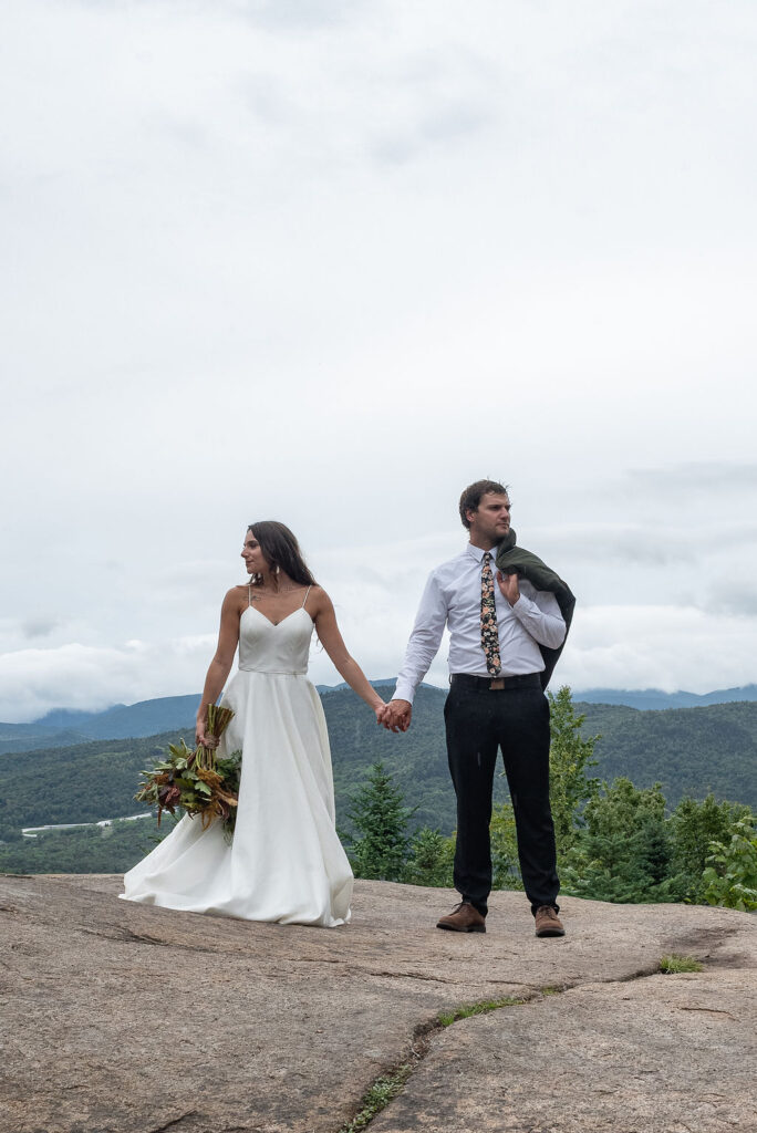 couple smiling to each other during their photoshoot