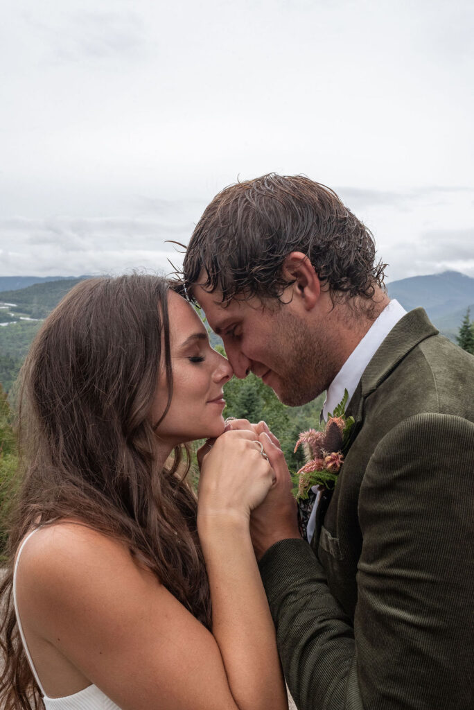 happy newlyweds before heading to their adventure
