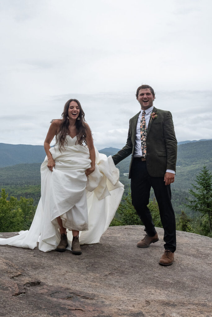 cute couple celebrating their elopement